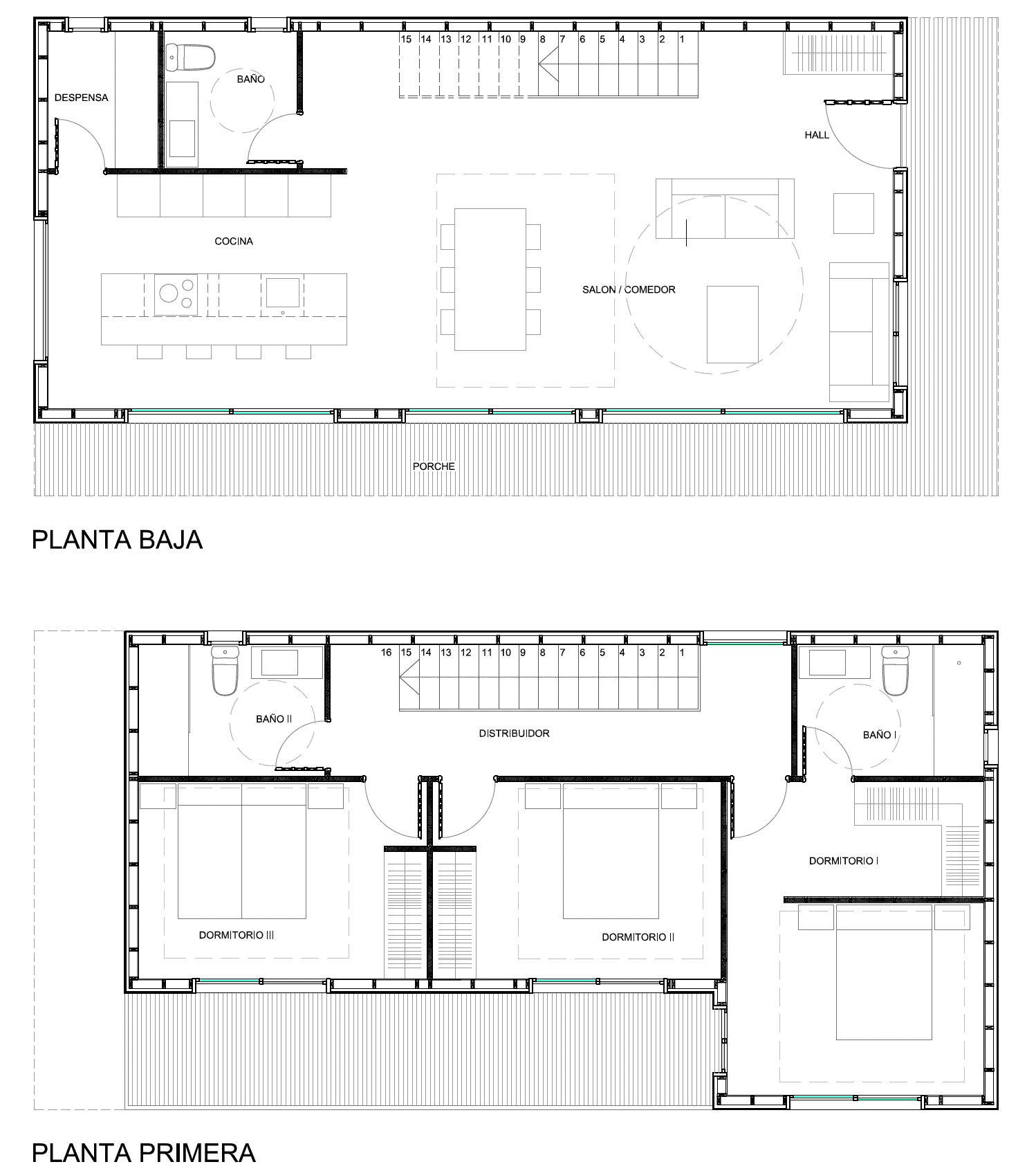 Plano Proyecto Adeje (Tenerife): 150 m² diseñados a medida